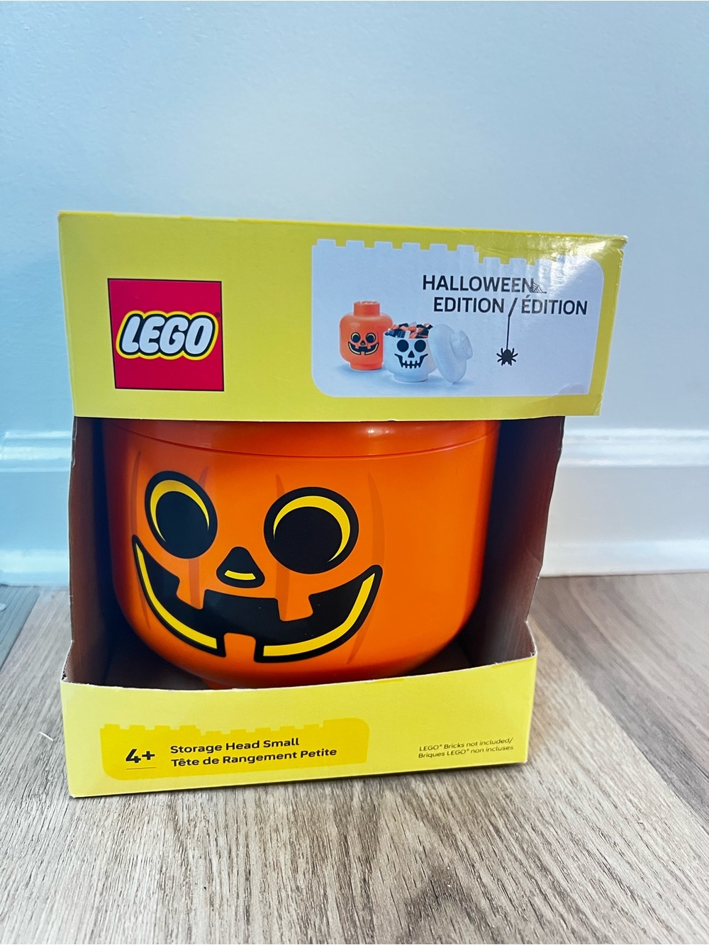 Lego Orange Halloween Pumpkin Storage Head